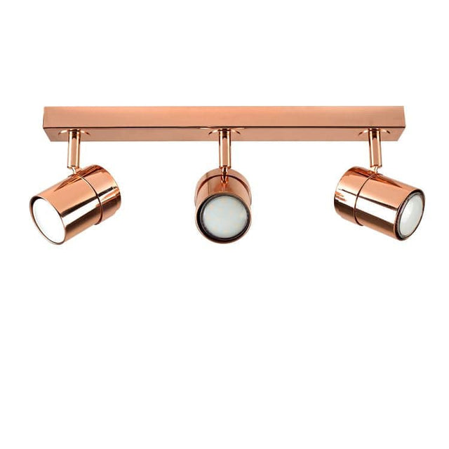 Rosie 3 Way Straight Bar Spot Light Copper - Comet Lighting