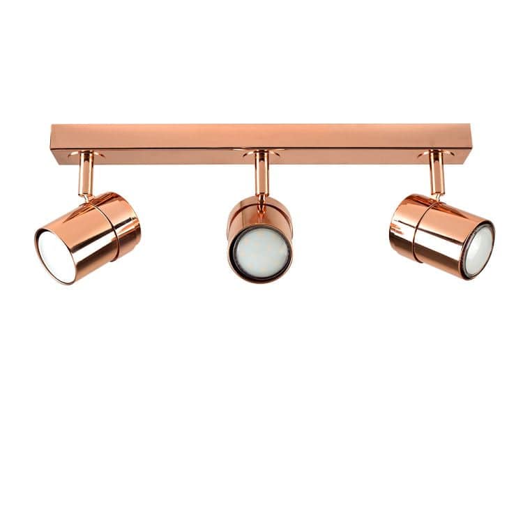 Rosie 3 Way Straight Bar Spot Light Copper - Comet Lighting