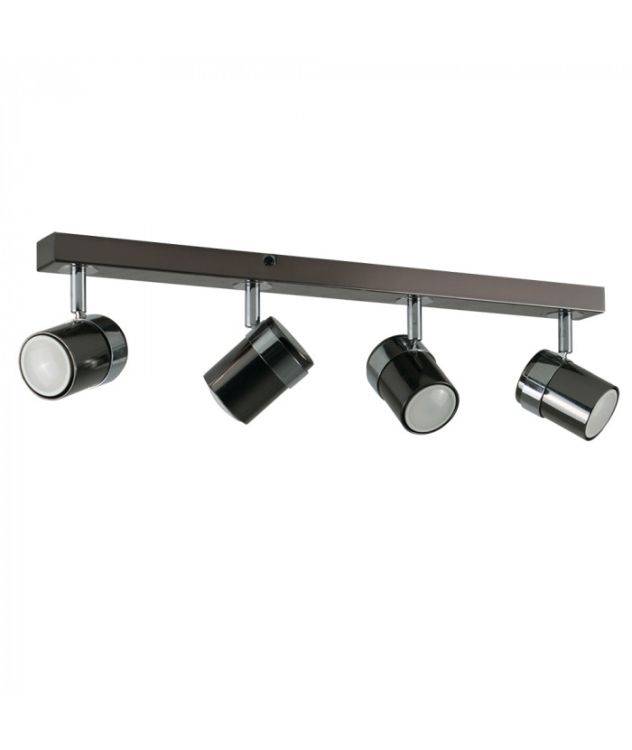 Rosie 4 Way Straight Bar Spot Light Black Chrome - Comet Lighting