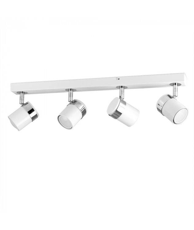 Rosie 4 Way Straight Bar Spot Light White Chrome - Comet Lighting