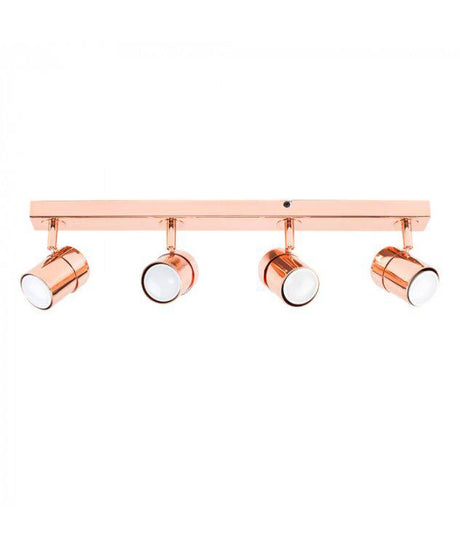 Rosie 4 Way Straight Bar Spotlight Copper - Comet Lighting