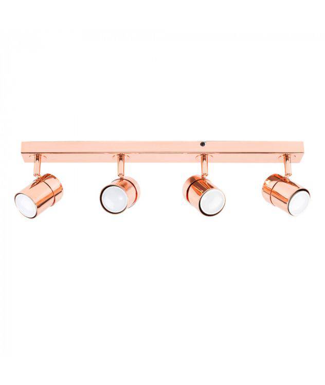 Rosie 4 Way Straight Bar Spotlight Copper - Comet Lighting