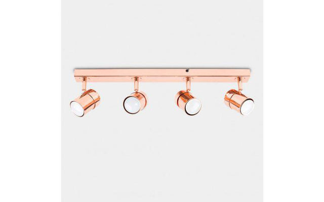 Rosie 4 Way Straight Bar Spotlight Copper - Comet Lighting