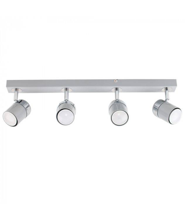 Rosie 4 Way Straight Bar Spotlight Grey / Chrome - Comet Lighting