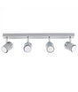 Rosie 4 Way Straight Bar Spotlight Grey / Chrome - Comet Lighting