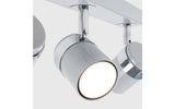 Rosie 4 Way Straight Bar Spotlight Grey / Chrome - Comet Lighting