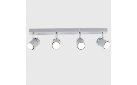 Rosie 4 Way Straight Bar Spotlight Grey / Chrome - Comet Lighting