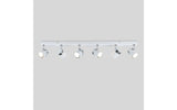 Rosie 6 Way Eyeball Spotlight Bar in White and Chrome - Comet Lighting