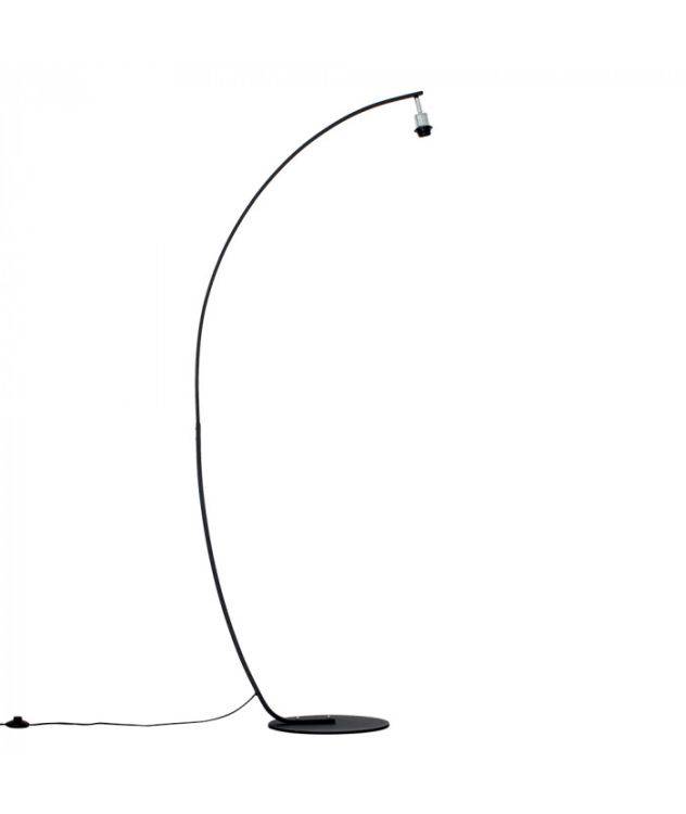 Rousse Large Curved Black Floor Lamp (NO SHADE) - Comet Lighting