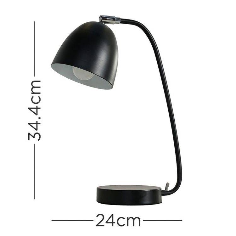 Rowarth Matt Black Table Lamp - Comet Lighting