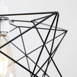 Sadira Matt Black Wire Star Pendant Shade - Comet Lighting