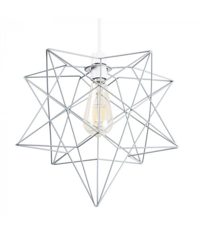 Sadira Matt Grey Wire Star NE Ceiling Pendant - Comet Lighting