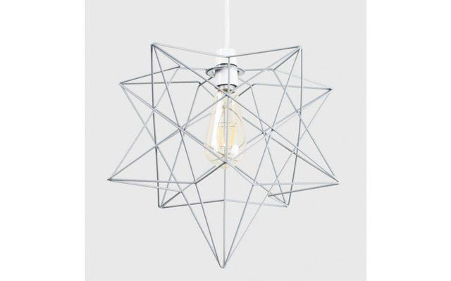 Sadira Matt Grey Wire Star NE Ceiling Pendant - Comet Lighting