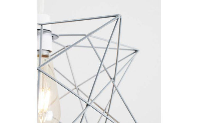 Sadira Matt Grey Wire Star NE Ceiling Pendant - Comet Lighting