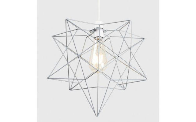 Sadira Matt Grey Wire Star NE Ceiling Pendant - Comet Lighting