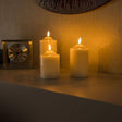 Set Of 3 LED Flickering Candles With Remote Control - Comet Lighting