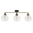 Sheridan 3 Way Bar With Clear Glass Shades - Comet Lighting