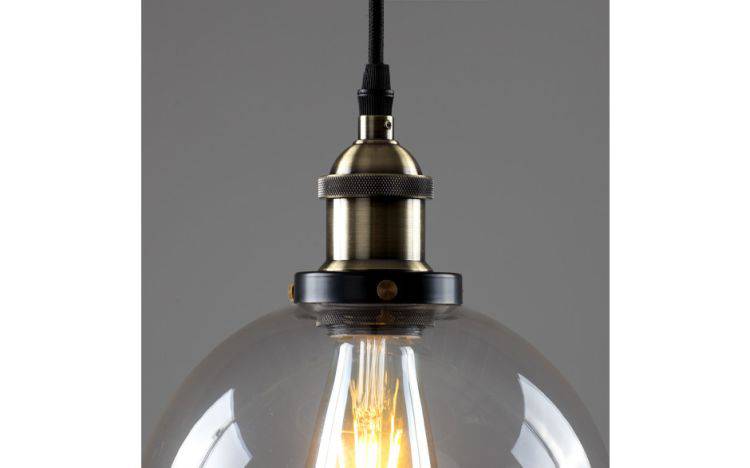 Sheridan Steampunk Electric Pendant Glass Shade - Comet Lighting