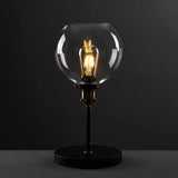 Sheridan Steampunk Table Lamp Clear Glass Shade - Comet Lighting