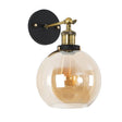 Sheridan Wall Light With Amber Glass Shade - Comet Lighting