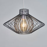 Sinat Black Wire Frame Pendant Shade - Comet Lighting