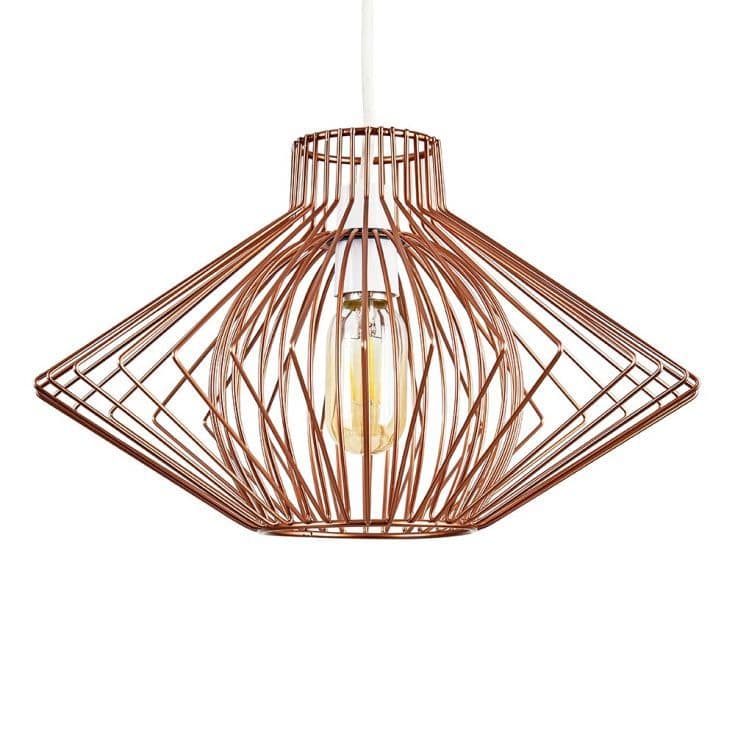 Sinat Copper Wire Frame Pendant Shade - Comet Lighting