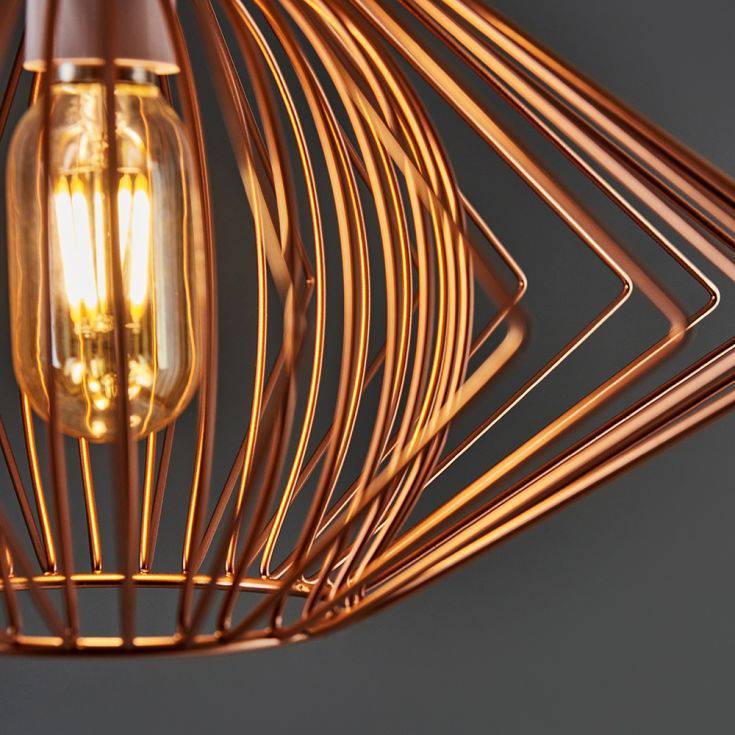 Sinat Copper Wire Frame Pendant Shade - Comet Lighting