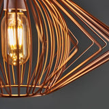 Sinat Copper Wire Frame Pendant Shade - Comet Lighting