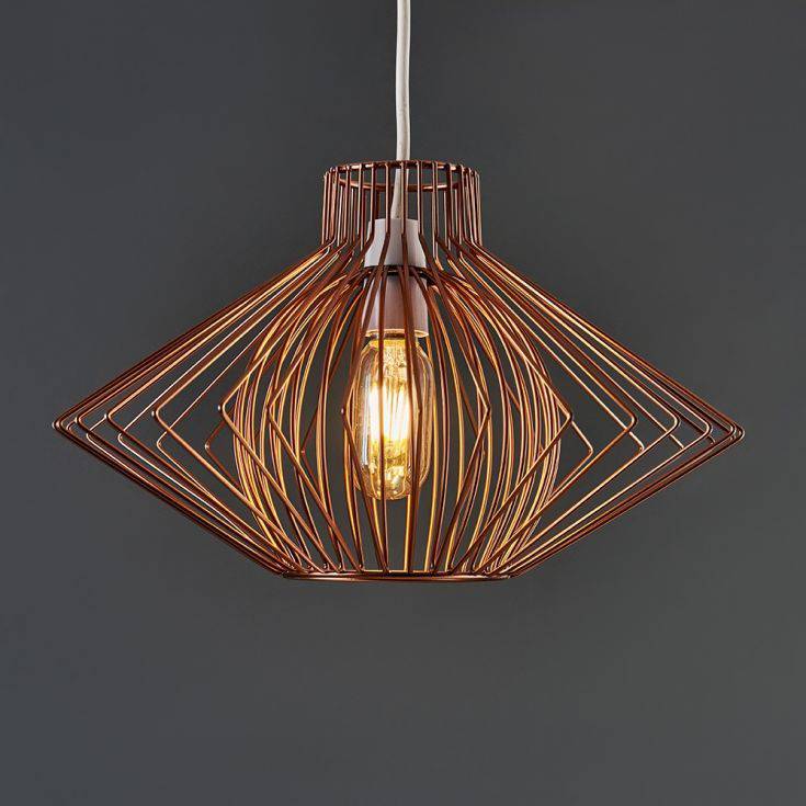 Sinat Copper Wire Frame Pendant Shade - Comet Lighting