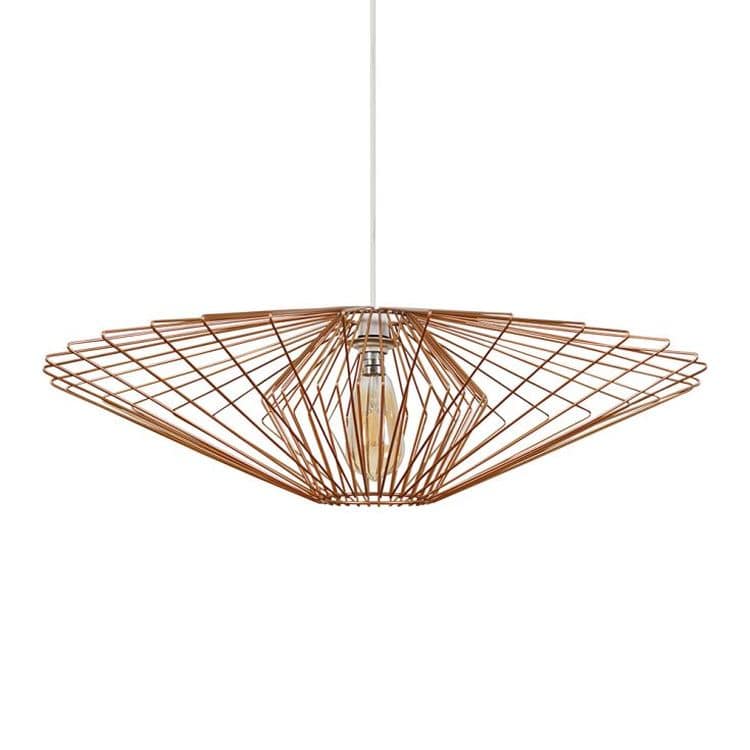 Sinat XL Copper Wire Frame Pendant Ceiling Shade - Comet Lighting