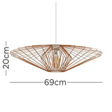 Sinat XL Copper Wire Frame Pendant Ceiling Shade - Comet Lighting