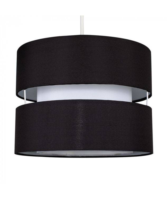 Sophia Small Black White Non Electric Pendant Shade - Comet Lighting