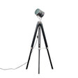 Starboard Spotlight Matt Black And Chrome Tripod Floor Lamp - Comet Lighting