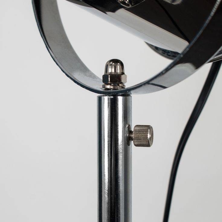 Starboard Spotlight Matt Black And Chrome Tripod Floor Lamp - Comet Lighting