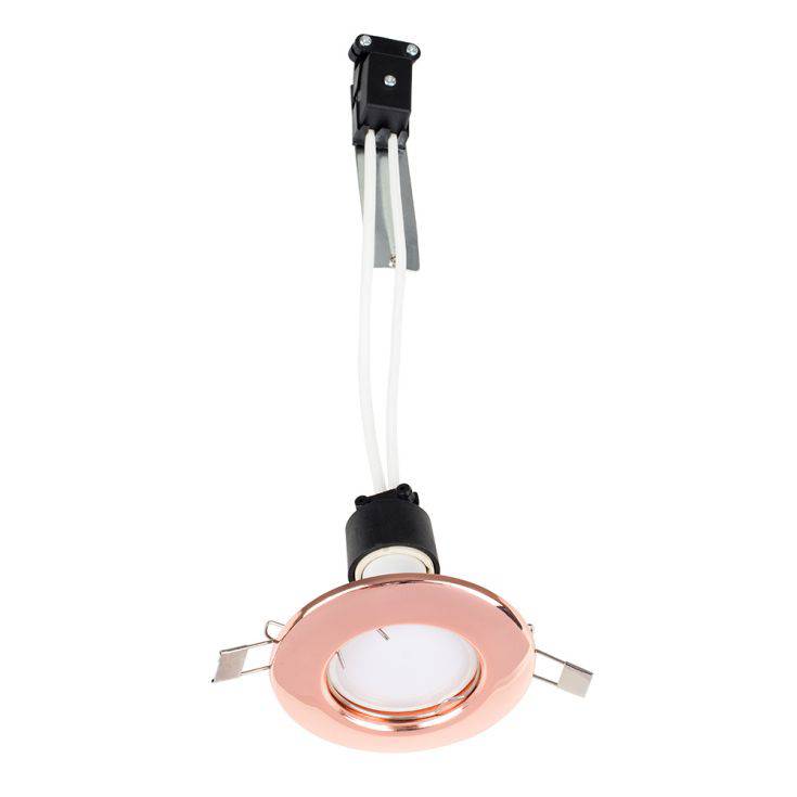 Steel Fixed GU10 Downlight Copper - Comet Lighting