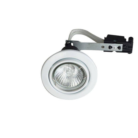 Steel Tiltable GU10 Downlight White - Comet Lighting