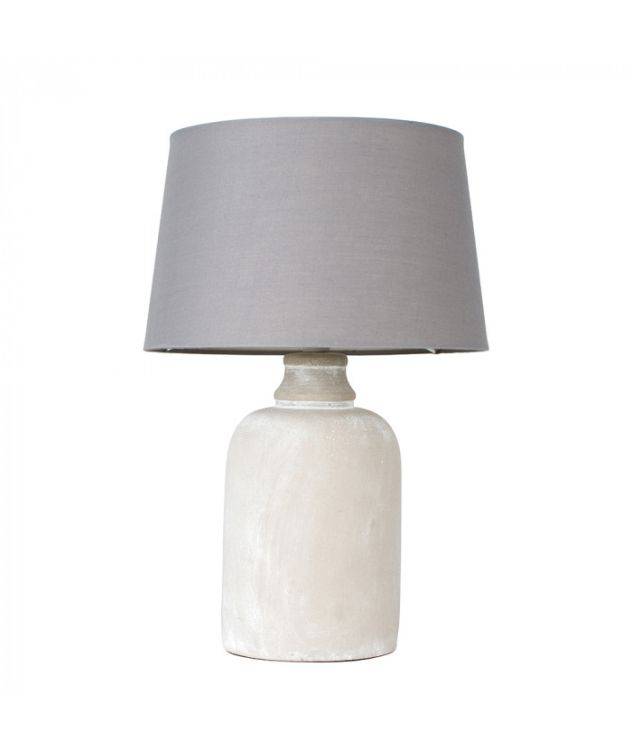 Taite Grey Cement Base Table Lamp with Shade - Comet Lighting