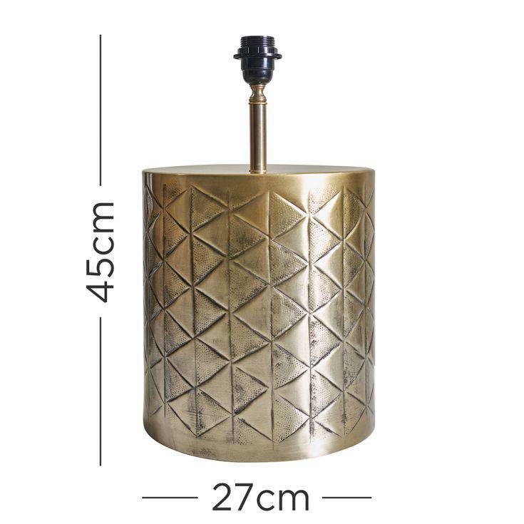 Taussig Gold Diagonal Patterned Table Lamp - Comet Lighting