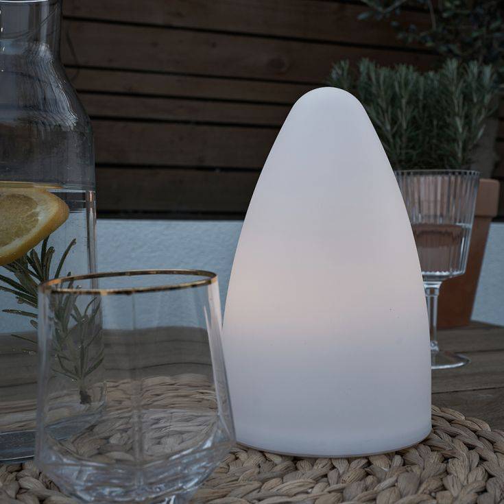 Tenzin IP44 Rechargeable Colour Changing Cone Shaped Table Light - Comet Lighting