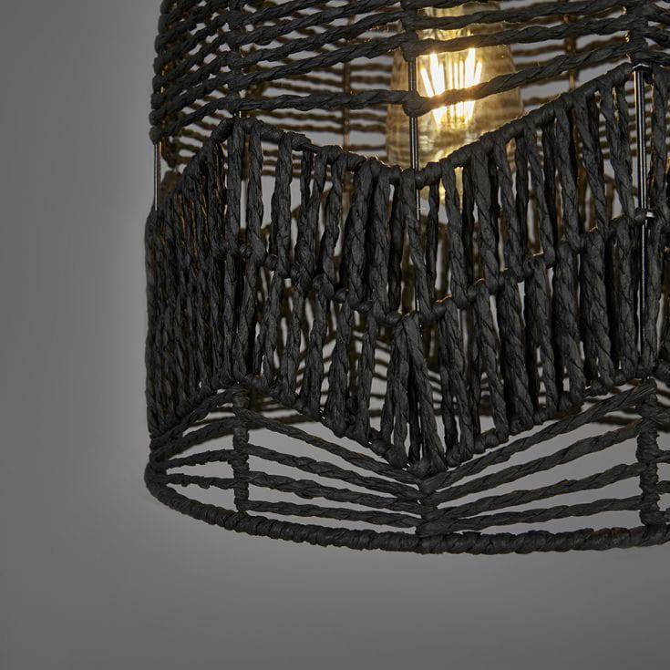 Tethra Black Rope Bird Cage Pendant Shade - Comet Lighting