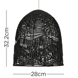 Tethra Black Rope Bird Cage Pendant Shade - Comet Lighting