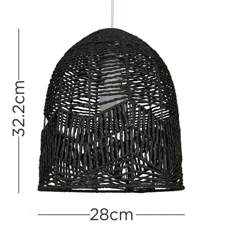 Tethra Black Rope Bird Cage Pendant Shade - Comet Lighting