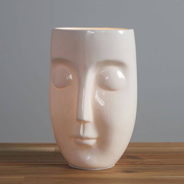 Thalia Bone China Face Table Lamp - Comet Lighting