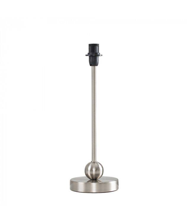 Theydon Satin Nickel Stem & Ball Table Lamp (BASE ONLY) - Comet Lighting