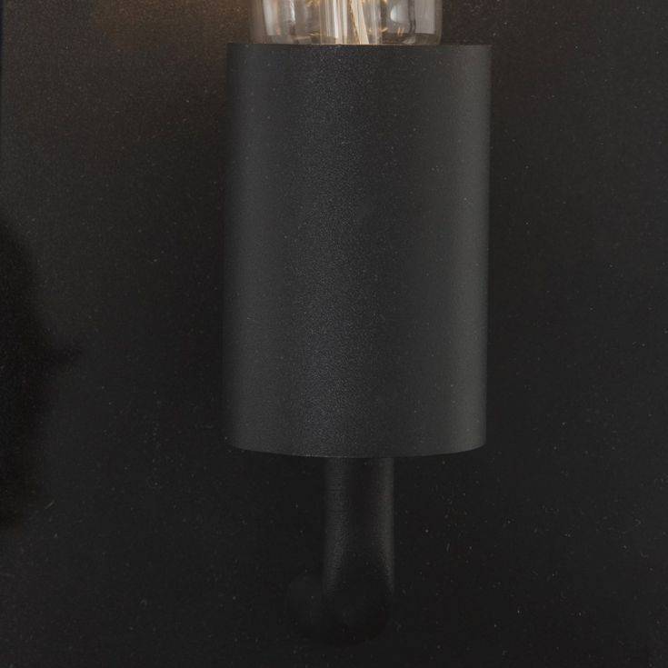 Tideswell Black Rectangular Outdoor Wall Light - Comet Lighting