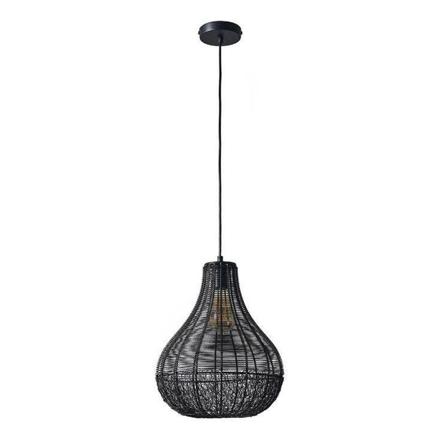 Torin Matt Black Wire Pendant Light - Comet Lighting