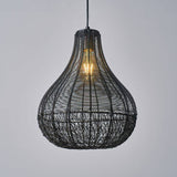 Torin Matt Black Wire Pendant Light - Comet Lighting