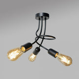 Tralles Matt Black 3 Way Ceiling Light - Comet Lighting