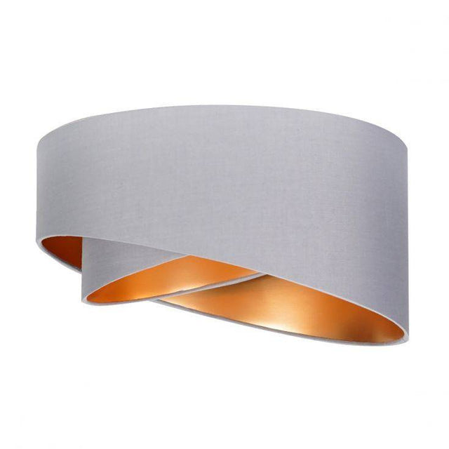 Trekan 2 Layer Grey Easy Fit Pendant Shade With Gold Inner - Comet Lighting