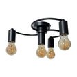 Trisk Matt Black Semi Flush Swirl Ceiling Light - Comet Lighting